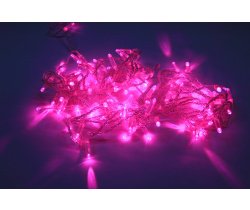 LED-PLS-100-10M-240V-P/C-W/O, розовый/прозр. провод, соед (без сил шнура) С КОЛПАЧКОМ 