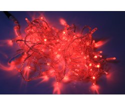 LED-PLS-100-10M-240V-R/C-F(R)-W/O,Красная/красные флэш на прозр. пр., соед.(без шнура) С КОЛПАЧКОМ