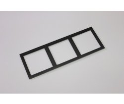 Декоративная тройная рамка (черная) под светильник серии SQUARE-IN-01