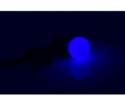 LED G45 0.5W 220-240V Blue E27  синяя новый завод