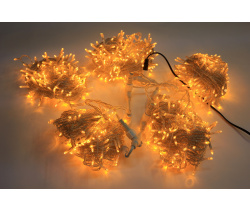 LED-PLS-200*5-20M*5-24V-Y/C-F(Y) Flash LED гирлянда Спайдер 5*20м 24V, желтые LED/прозрачный провод