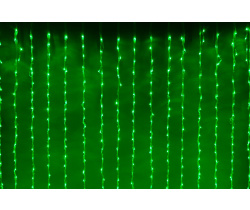 LED-XP-1344-230V Green Световой "умный" дождь с контроллером 2,4х3,6м, 250Вт, Зеленый, Flesi