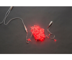 LED-PLS-100-10M-240V-R/C, красная / прозрачный провод 20, IP-54, соединяемая