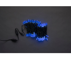 LED-XS-100-240V-B Светодиодная гирлянда 10м, IP65, 240V, Синие LED/насадка Ягодка 3,5х1,5см. Flesi