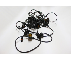 LED-2BLR-10M-20Е27-240V-BL Гирлянда Белт-лайт IP65, 10м, черные провод и 20 патронов Е27. Neo-Neon