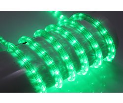 LED-DL-2W-100M-2M-240V-G-Flash Светодиодная гирлянда дюралайт, флэш, зеленый, D13мм, 36LED/метр, IP5