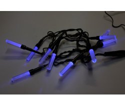 LED-LINE-10-AC-LI-O/GP-24V-B Светодиодная гирлянда 1м, 24V, IP44, синие LED/насадка Капсула 5,5*1см