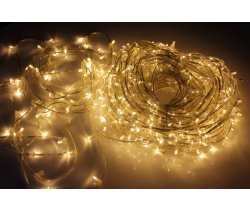 LED-LP-15-100M-12V-WW/CL-F(WW) С КОЛПАЧКОМ, Гирлянда клип-лайт белые теплые LED/Flash WW. Neo-Neon