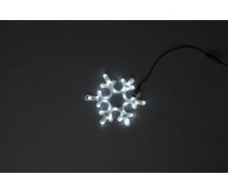 LED-XM-(FR)-2D-CK003-A-W-F(W)  White Снежинка 30х25.5см, 230V, Flash