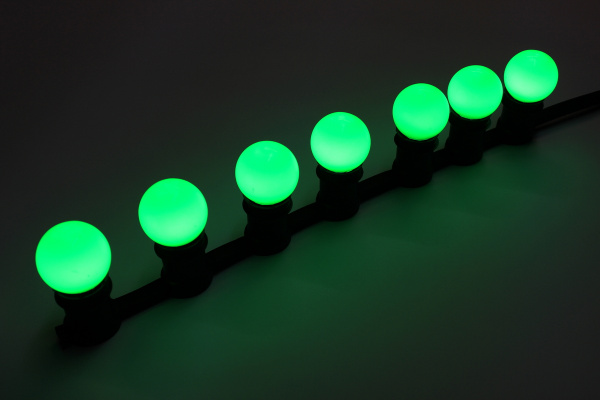 LED G45-E27-230V-G  LED лампа Е27  для Гирлянды Белт-лайт, зеленый  цвет свечения. Neo-Neon фото 2