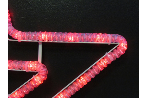 LED-XM(FR)-2DCK020-R-F(R) Мотив Звезда, красная 55х54см. С красными Flash LEDS  фото 2