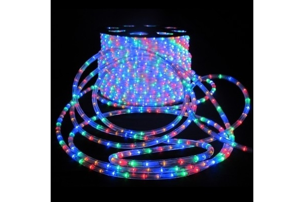 LED-XD-3W-100M-240V мульти(R/Y/B/G) Светодиодная гирлянда дюралайт чейзинг, мульти, D13мм, 36LED/мет фото 1