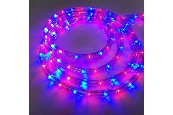 LED-XD-3W-100M-240V(R/B) Светодиодная гирлянда дюралайт чейзинг, красный/синий, D13мм, 36LED/метр, I фото 1