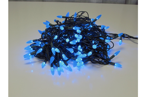 LED-PL-C6-4-G-220V-18-B Светодиодная гирлянда 20м, 220V, синие LED/насадка Ягодка 3,5х1,5см Neo-Neon фото 2