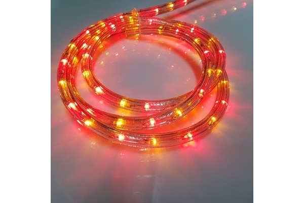 LED-XD-3W-100M-240V мульти(R/Y) Светодиодная гирлянда дюралайт чейзинг, красный/желтый, D13мм, 36LED фото 1