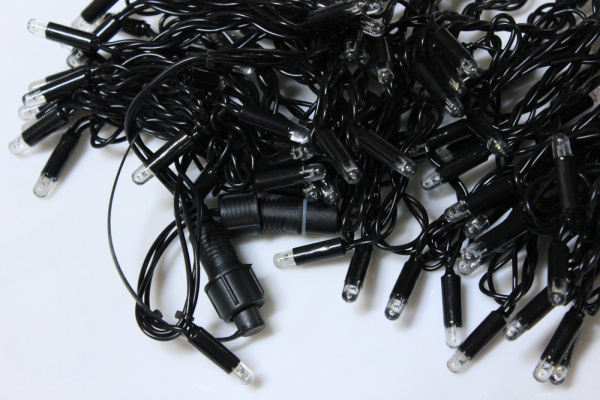 LED-PLS-200-20M-240V-WW/BL-F-W/O бел.Т/бел.Т флэш на черн. проводе (без силового шнура)С КОЛПАЧКОМ фото 4