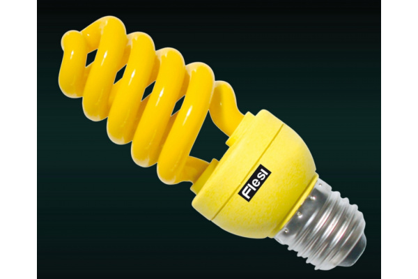 Flesi Spiral Color 15W 220V E27 Yellow 124x45 фото 1