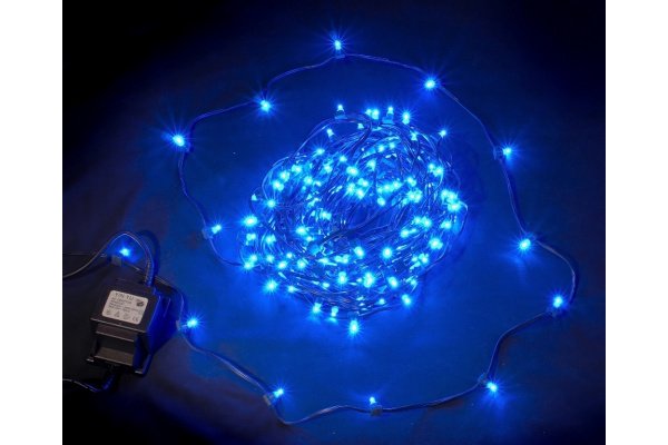 LED-LP-200-30M-12V-B   Светодиодная гирлянда клип-лайт синие LED, 30м, трансформатор. фото 1