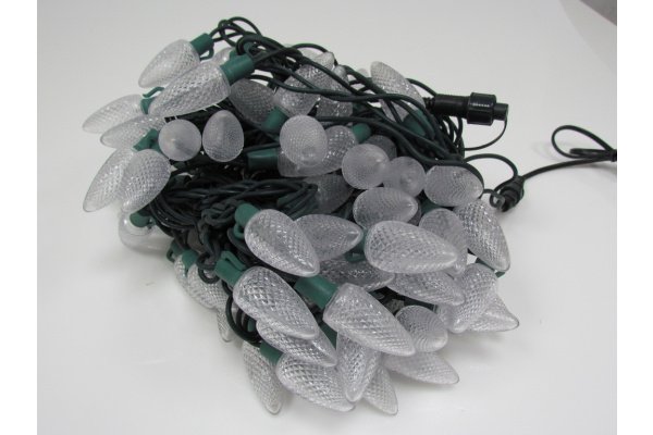 LED-PL-C9-8-G-220V-18-PW  Светодиодная гирлянда 20м 240V белые LED/насадка Шишки 5,6х2,6см. Neo-Neon фото 4
