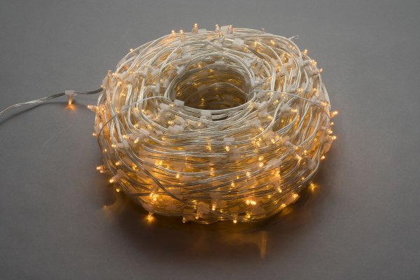 NEW LED-LP-15-100M-12V-Y-F(Y) Гирлянда клип-лайт желтые LED/желтый Flash БЕЗ КОЛПАЧКА. Neo-Neon фото 2
