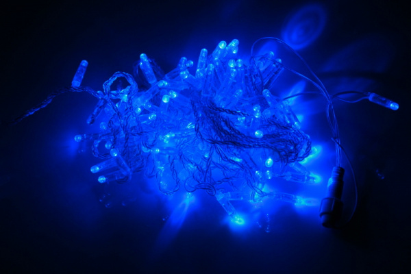LED-PLS-200-20M-240V-B/C-F(B) W/O синий/синий флэш на пр. проводе (без силового шнура)С КОЛПАЧКОМ фото 2