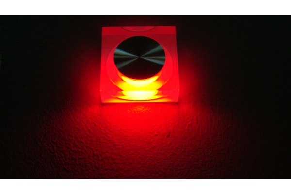 FL55SH-SP  RED LED свет. квадр, встр. в стену 1*1W фото 1