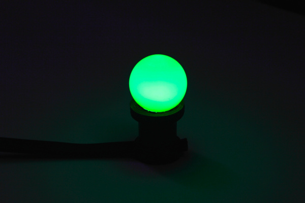 LED G45 0.5W 220-240V Green E27  зеленый новый завод фото 2
