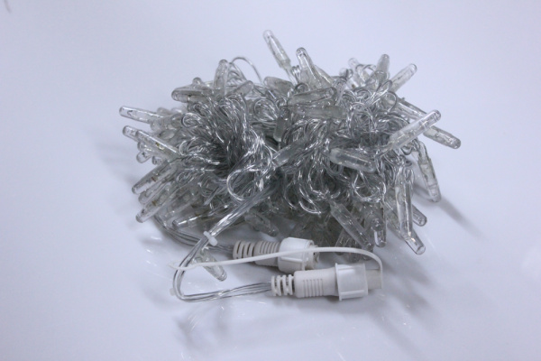LED-PLS-100-10M-240V-B/C-F(W)-W/O,Синий/белый флэш на прозр. пр., соед.(без шнура) С КОЛПАЧКОМ фото 4