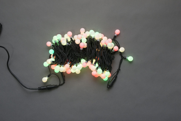 LED-PLR-100-15M-25MM-240V-RGB/BL (SLOW) -W/O LED гирлянда 15м, 240V, IP65, RGB LED/Шарик 2,5см фото 2