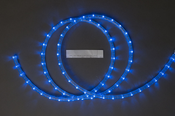 LED-СDL-2W-100M-11.5MM-3,33СМ-220V-B Светодиодная гирлянда дюралайт, фиксинг, синие светордиоды, 11, фото 1