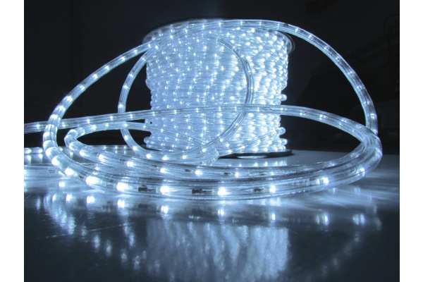 LED-DL(H)-3W-ф13-2.77-100M-240V Светодиодная гирлянда дюралайт чейзинг, белый, D13мм, 36LED/метр,  I фото 1