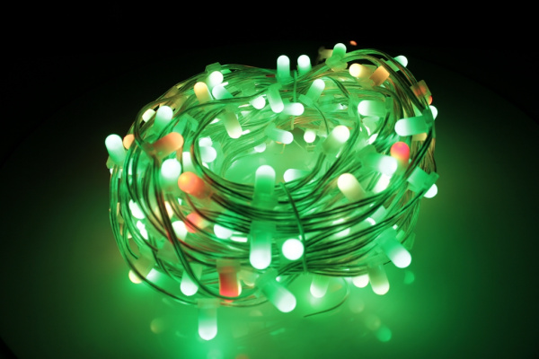 LED-LP-15СМ-30M-12V-RGB Гирлянда световая клип-лайт красные LED/RGB, 30м, колпачок, транс. Neo-Neon фото 3
