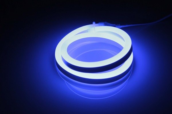 LM-220V-2835-120P-big size-B Световая гирлянда Гибкий неон LED NEON FLEX синий, 12х25мм.  фото 1