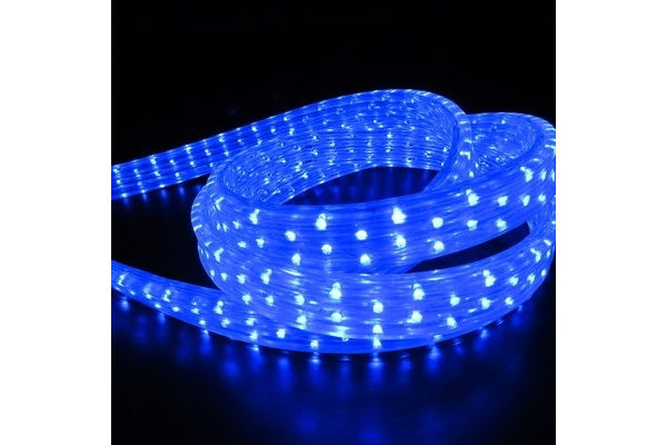 LED-XF-5W-50M-240V  Светодиодный дюралайт чейзинг, синий, 11*28мм, 240V, кратность 2м. Flesi фото 1