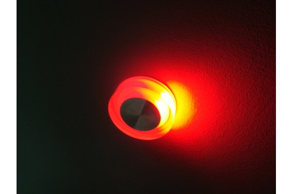 FL55SH-RD RED  LED свет. круг, встр. в стену 1*1W фото 1