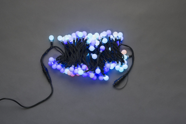LED-PLR-100-15M-25MM-240V-RGB/BL (SLOW) -W/O LED гирлянда 15м, 240V, IP65, RGB LED/Шарик 2,5см фото 3