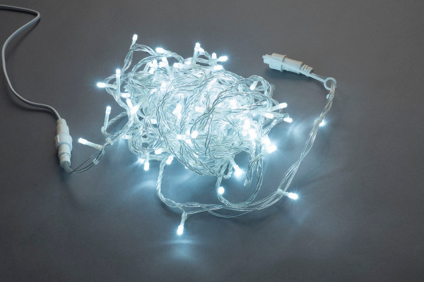 LED-PLS-200-20M-240V-W/C-F(W), белая/прозрачный провод/ белый FLASH 20, IP-54, соединяемая фото 2