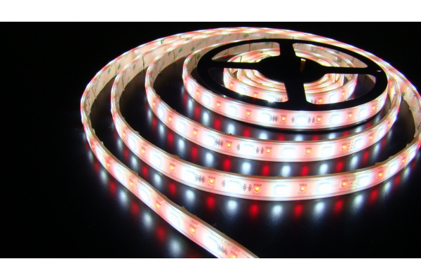 FLEX-SWP1072B-RGBW 24V, IP67, 72 SMD5050, 36 RGB led + 36 W led, 16W/m, белая основа фото 1