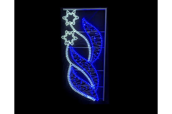 FLESI-LED-KN 009-240V-B/W (LED 2STAR PATTERN MOTIF) производство (РФ) 150х70см  фото 1