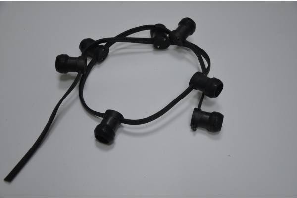 2BLR-250E27-50M-20CM-240V Гирлянда Белт-лайт  IP65, 50м, 2 жилы ЧЕРНЫЕ провод и патрон. Neo-Neon фото 1