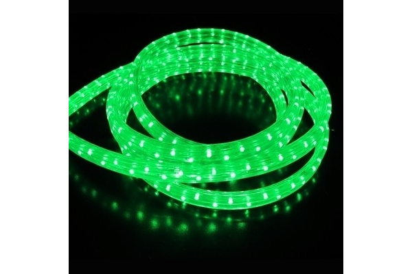 LED-XF-3W-100M-240V Светодиодный дюралайт чейзинг, зеленый, 11*18мм, 240V, кратность 2м. Flesi фото 1