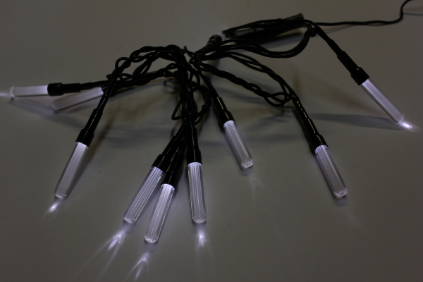 LED-LINE-10-AC-LI-O/GP-24V-W Светодиодная гирлянда 1м, 24V, IP44 белые LED/насадка Капсула 5,5*1см фото 1