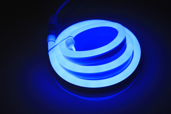 LM-220V-2835-120P-B  Световая гирлянда Гибкий неон LED NEON FLEX синий, 8х18мм.  фото 1