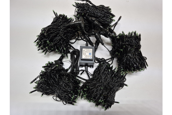 LED-PLS-200*5-20M*5-24V-G/BL-F(G) Flash LED гирлянда Спайдер 5*20м 24V, зеленые LED/черный провод фото 3