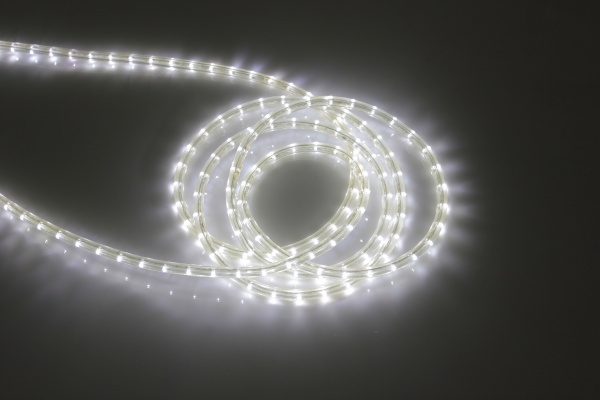 LED-DL-2W-240V-90M-W 1 N (№ 9) Светодиодная гирлянда дюралайт, фиксинг, белый, D13мм, 36LED/метр, IP фото 1