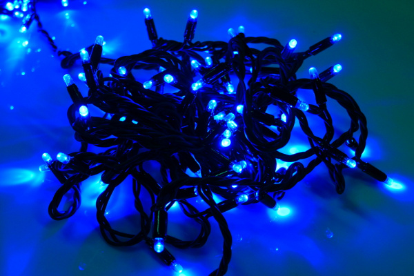 LED-PLR-192-20M-24V-B/BL-W/O, цвет синий/черный провод, соед. (без шнура) 24В(Новый коннектор) фото 1