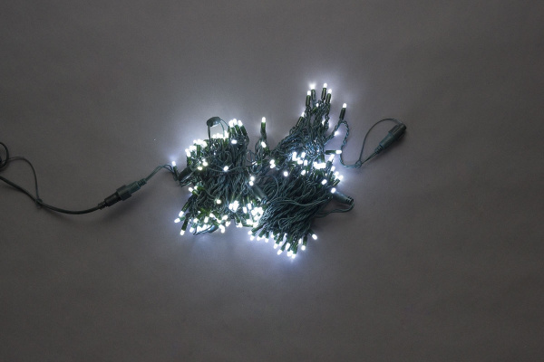 LED-PL-200L-20M-240V-W/Green, 200LED,20M, PVC  LED 5ММ С КОЛПАЧКОМ фото 1