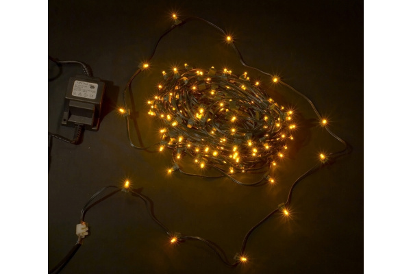 LED-LP-200-30M-12V-Y  Светодиодная гирлянда клип-лайт желтые LED, 30м, трансформатор. фото 1