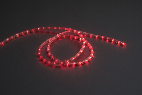 LED-DL-3W-100M-2M-240V-R Светодиодная гирлянда дюралайт чейзинг, красный, D13мм, 36LED/метр,  IP65,  фото 2