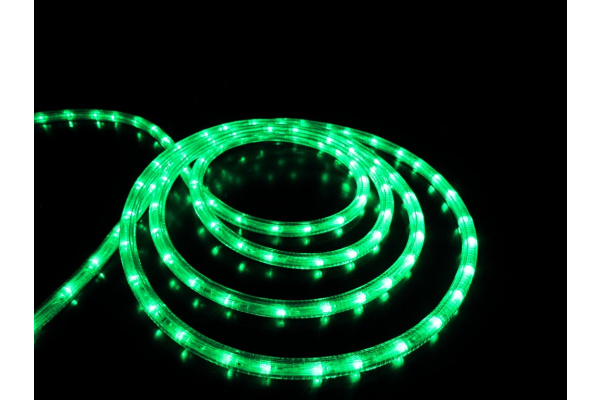 LED-XD-3W-100M-240V Светодиодная гирлянда дюралайт чейзинг, зеленый, D13мм, 36LED/метр, IP54, кратно фото 2